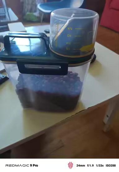Airtight Pet Food Storage Container with Measuring Cup