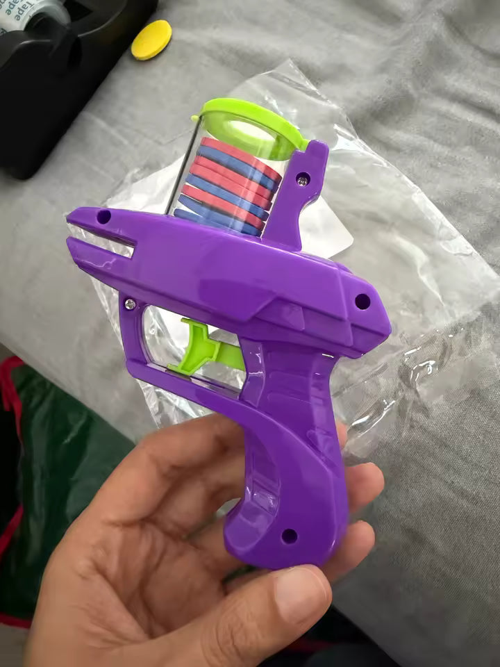 Interactive Turnip Launcher Toy with Foam Discs for Cats & Dogs