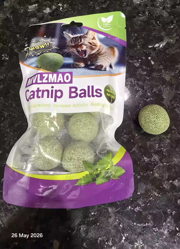 Edible Mint Catnip Ball Toy for Cats