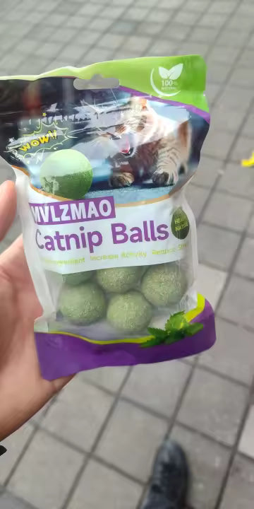 Edible Mint Catnip Ball Toy for Cats