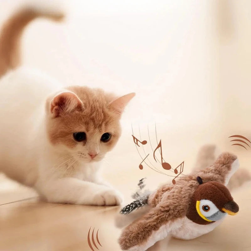 Interactive Bird Cat Toy with Catnip
