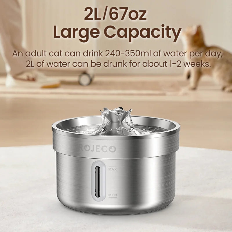 Stainless Steel Automatic Pet Water Fountain