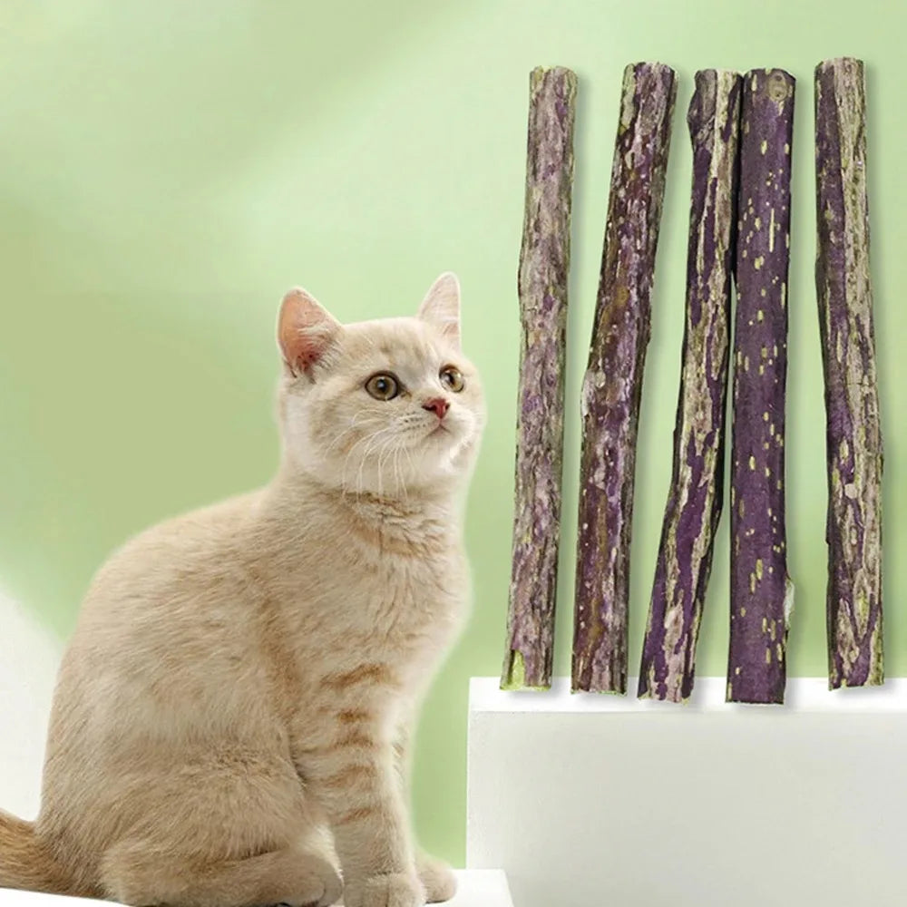 15pcs Natural Silvervine Cat Chew Stick Toy Set
