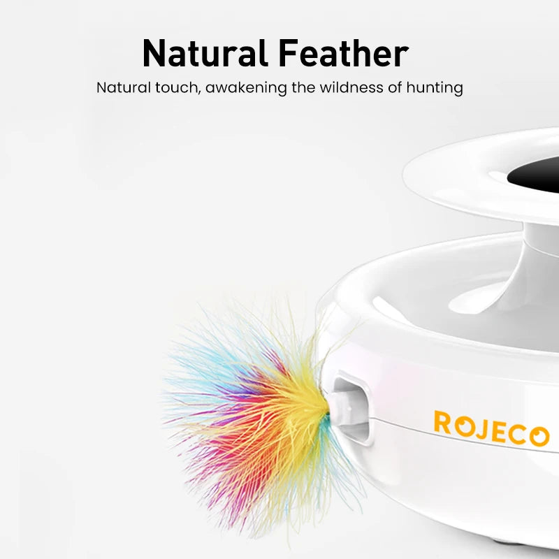 2-in-1 Automatic Interactive Cat Toy Set with Feather & Fun Ball