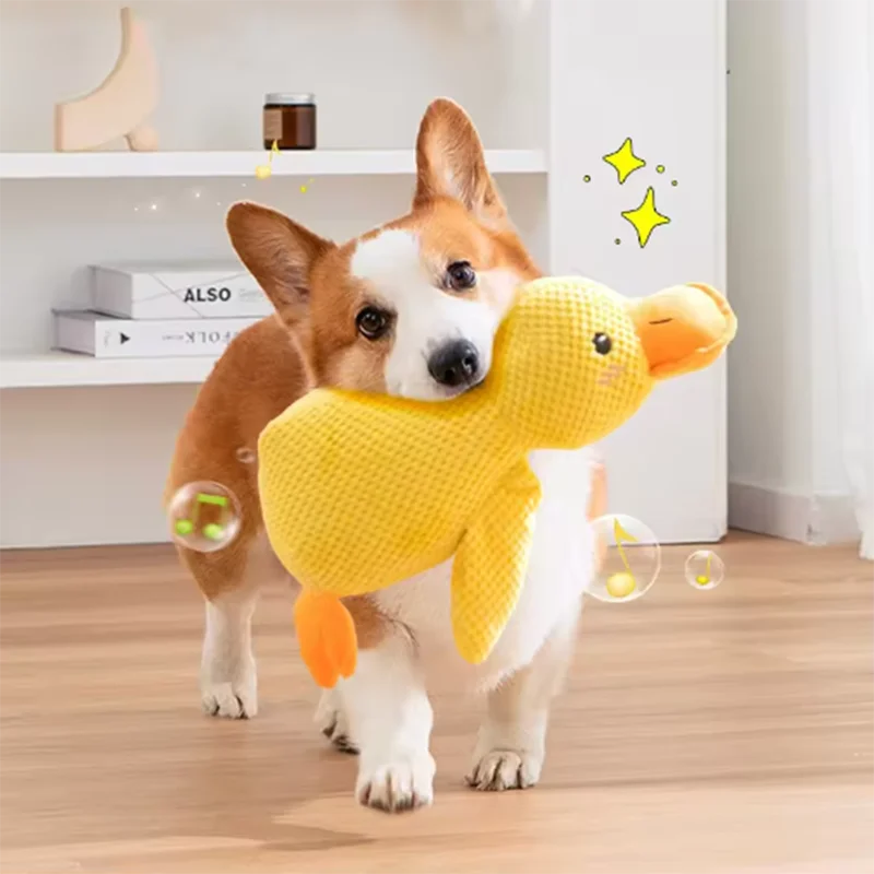 Cute Plush Duck Squeaky Toy for Dogs