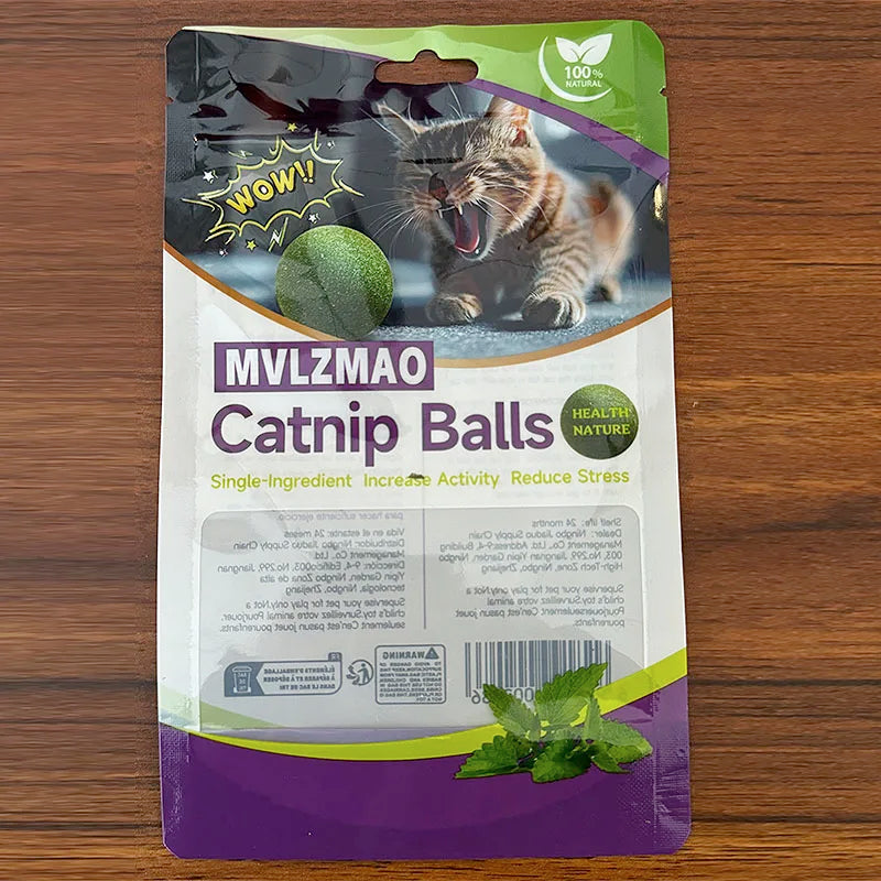 Edible Mint Catnip Ball Toy for Cats