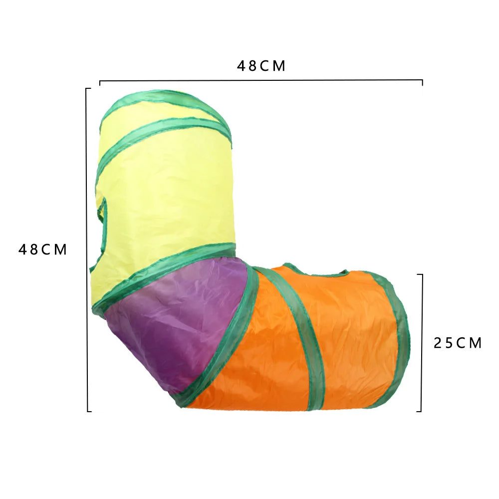 Foldable Cat Tunnel Play Toy for Indoor Cats
