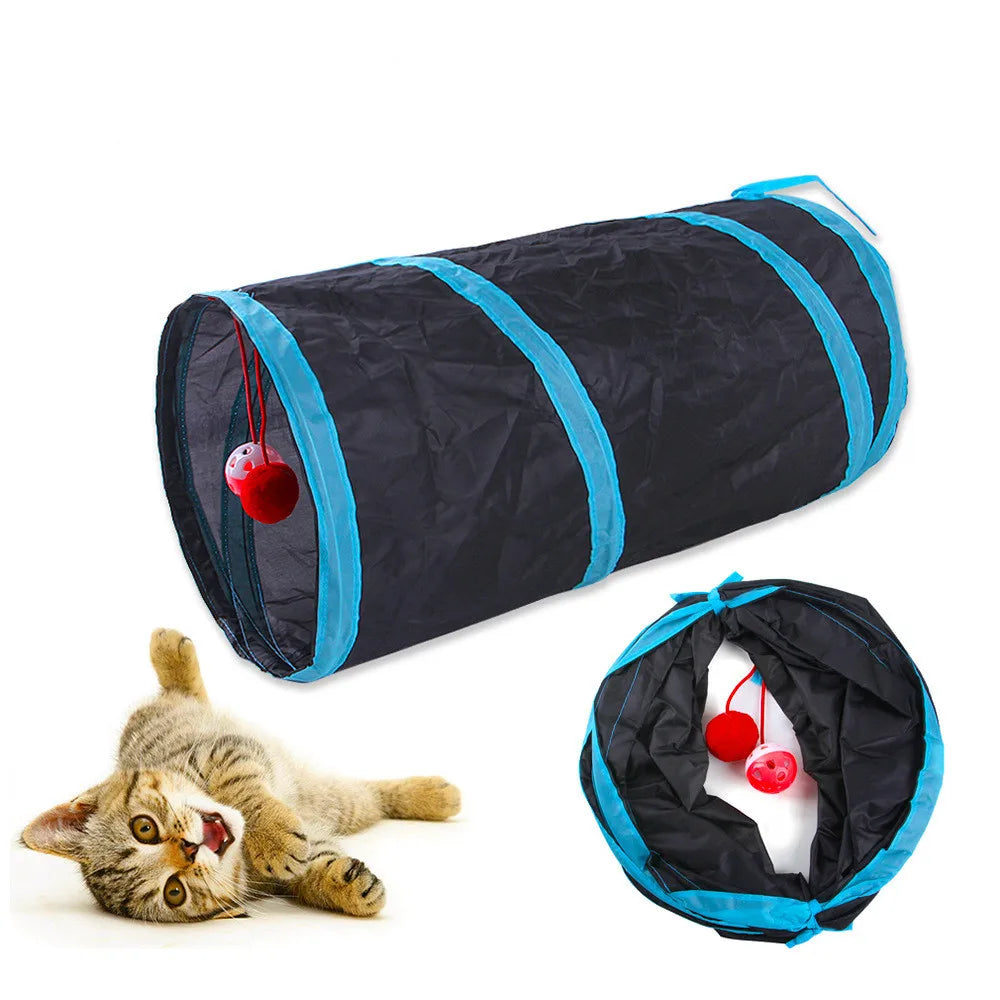 Foldable Cat Tunnel Play Toy for Indoor Cats