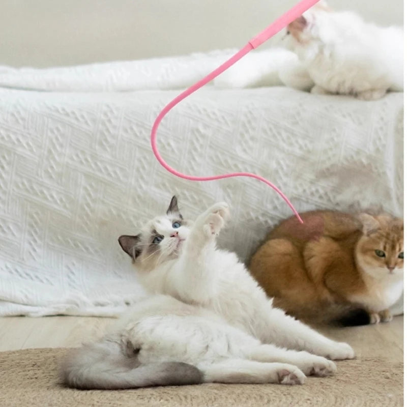 Interactive Silicone Mouse Tail Cat Teaser Toy