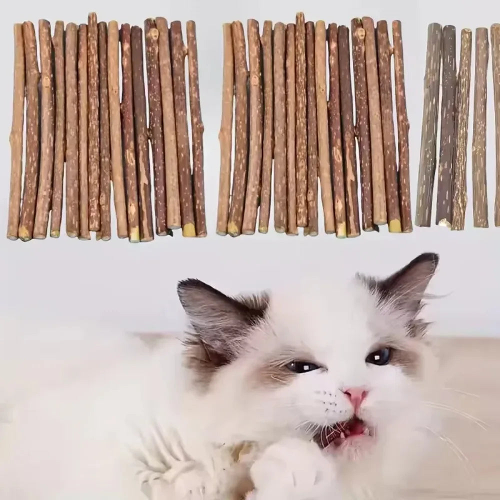 15pcs Natural Silvervine Cat Chew Stick Toy Set