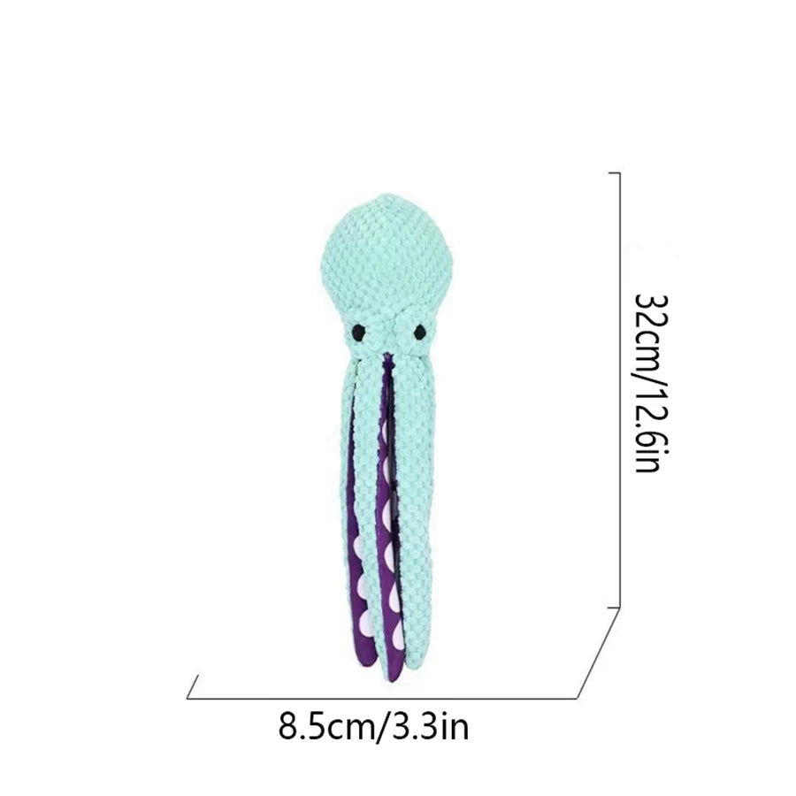 Plush Octopus Squeaky Toy for Dogs