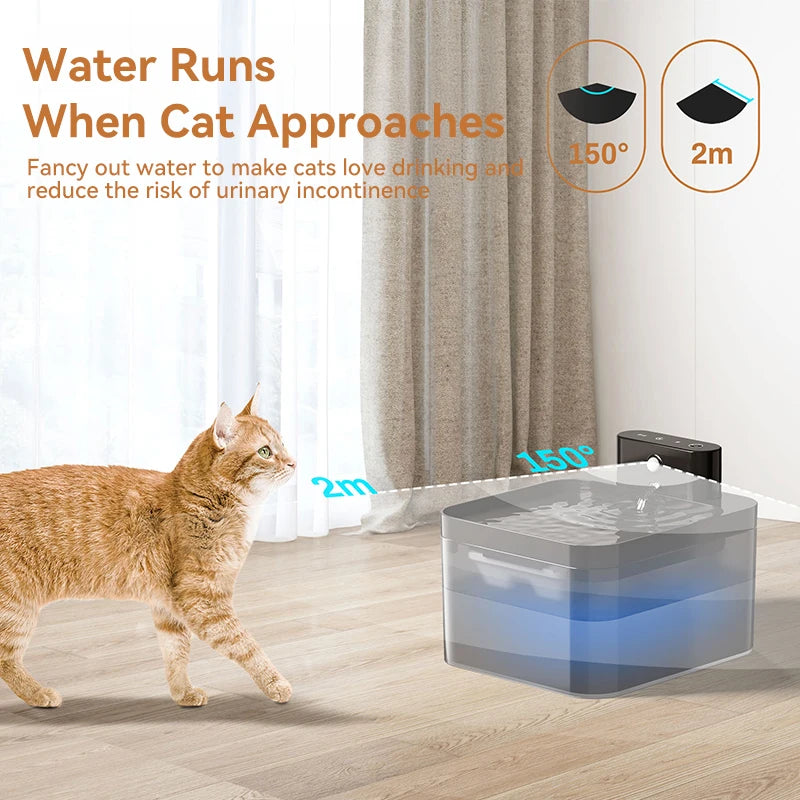 Wireless Automatic Pet Water Fountain with Motion Sensor