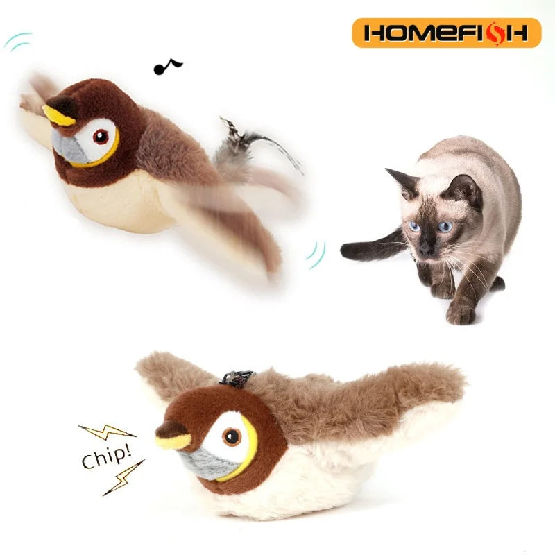 Interactive Bird Cat Toy with Catnip