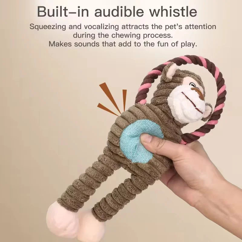 Cute Cartoon Plush Squeaky Toy for Dogs