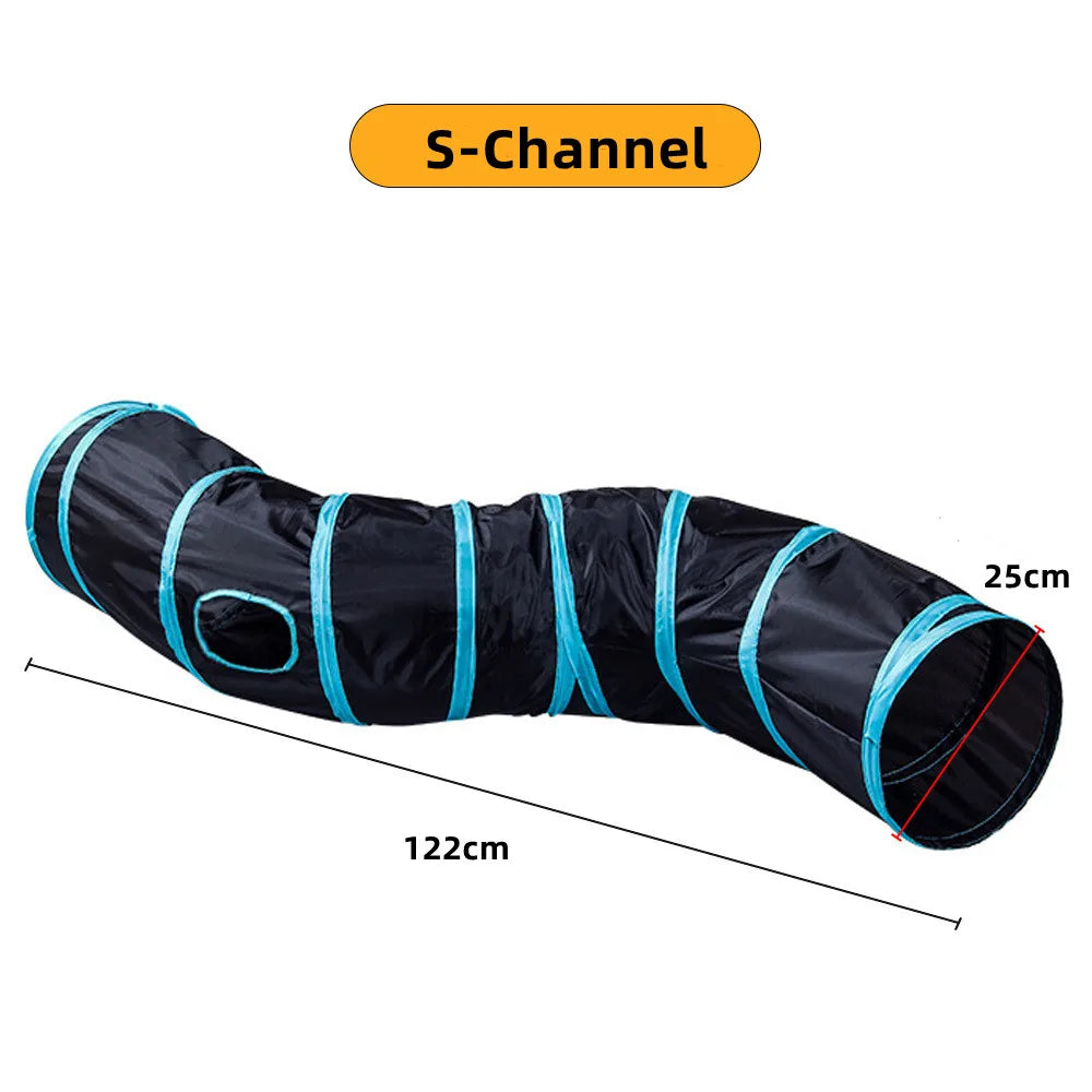 Foldable Cat Tunnel Play Toy for Indoor Cats