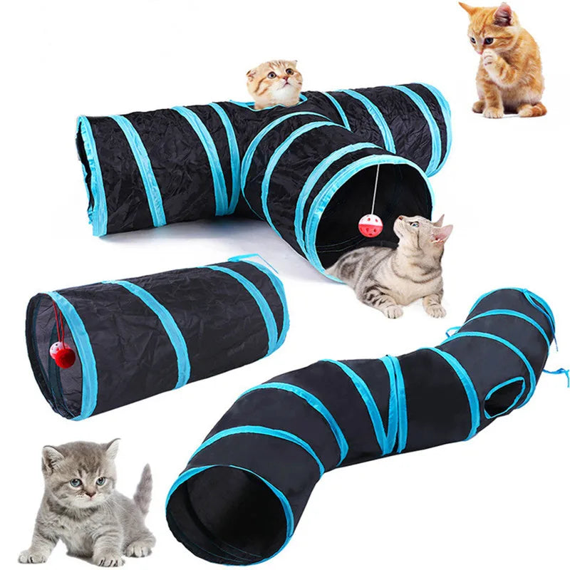Foldable Cat Tunnel Play Toy for Indoor Cats