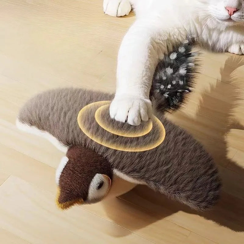 Interactive Bird Cat Toy with Catnip