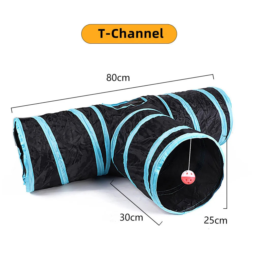 Foldable Cat Tunnel Play Toy for Indoor Cats