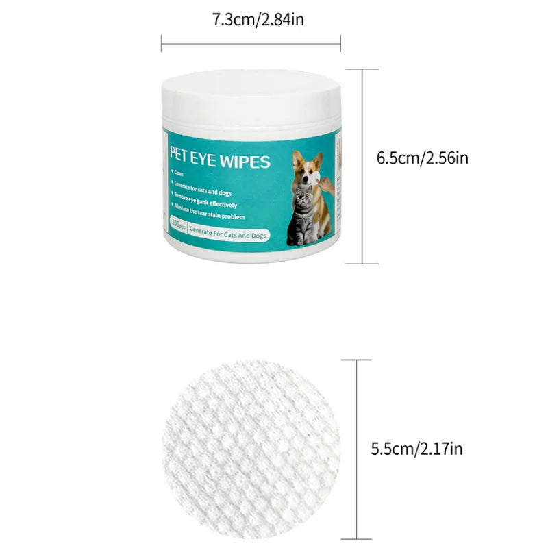 Pet Eye Cleaning Wipes for Dogs & Cats
