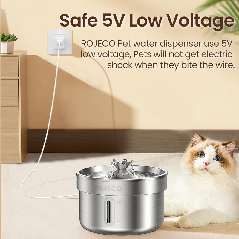 Stainless Steel Automatic Pet Water Fountain