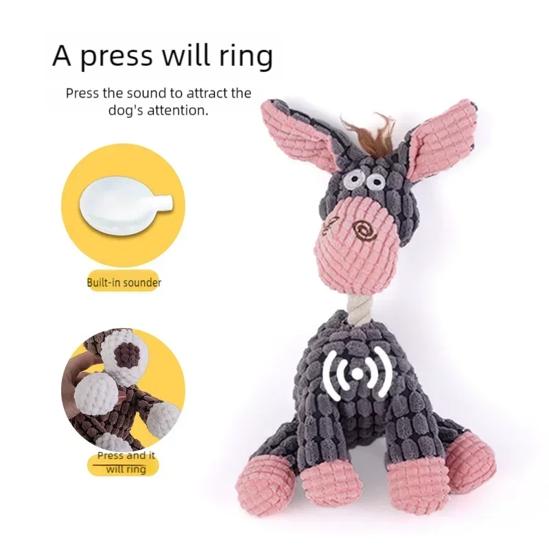 Cute Cartoon Plush Squeaky Toy for Dogs