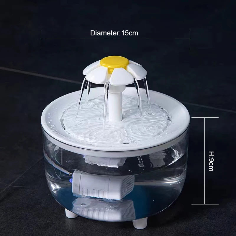 Automatic Pet Water Fountain with USB Filter System