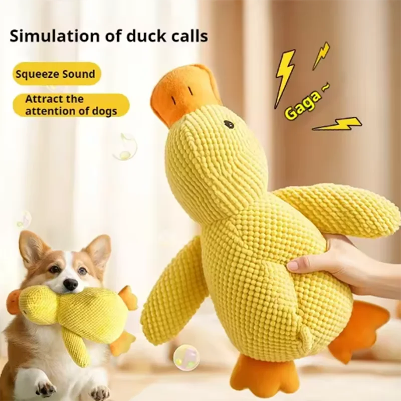 Cute Plush Duck Squeaky Toy for Dogs