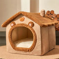 Foldable Cozy Pet House with Removable Cushion