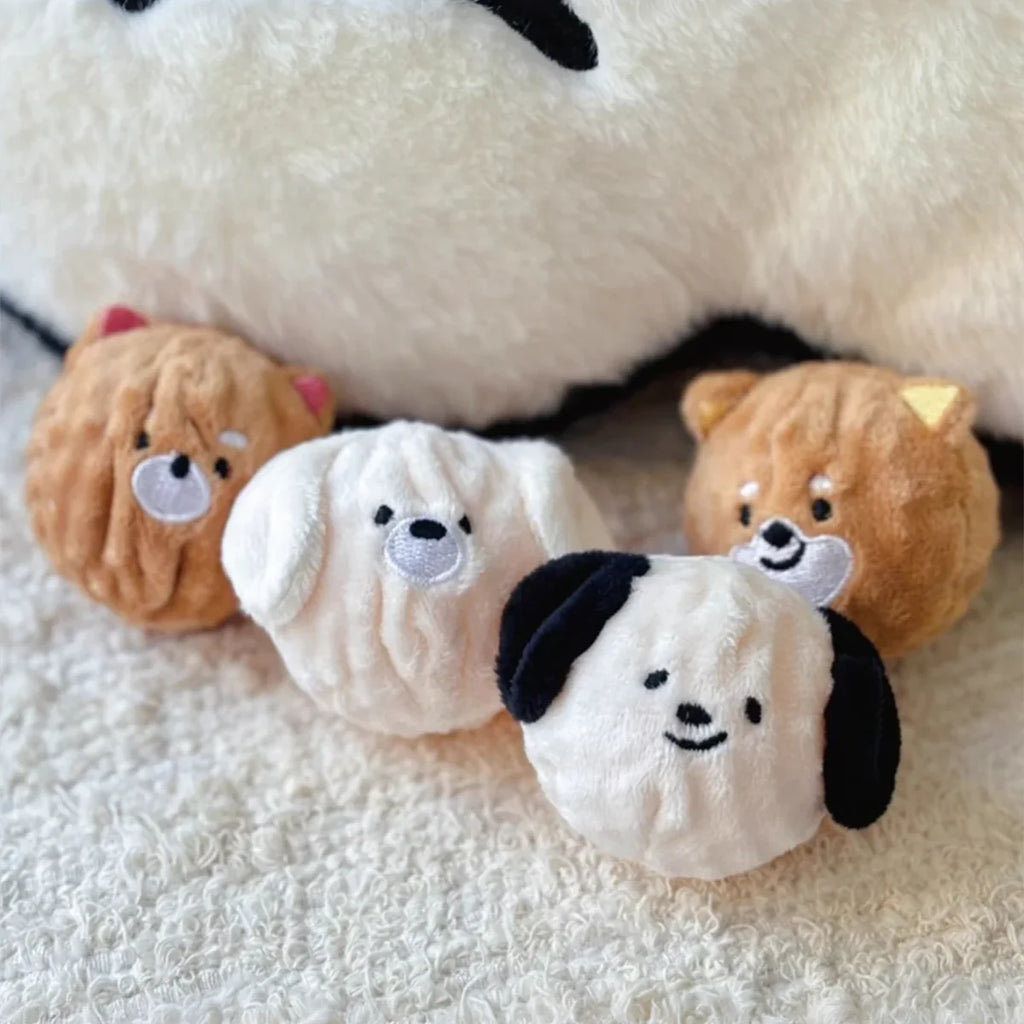 Spiked Squeaky Puppy Ball Toy for Teeth Cleaning
