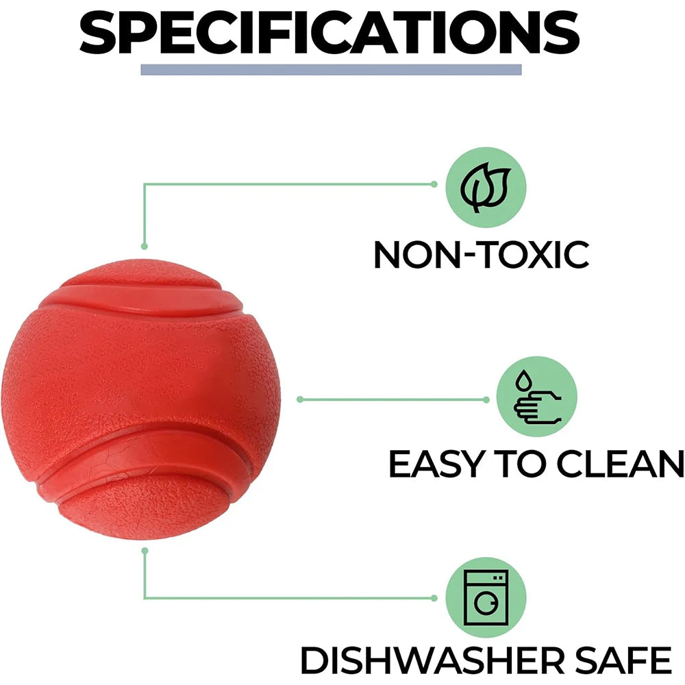 Durable Rubber Toy Ball for Dogs & Cats