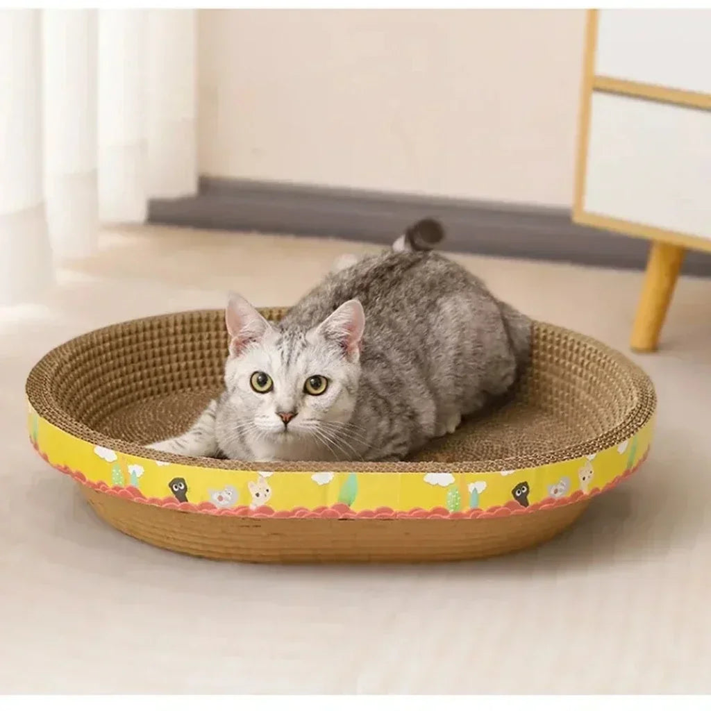 Oval Cat Scratching Board & Lounger