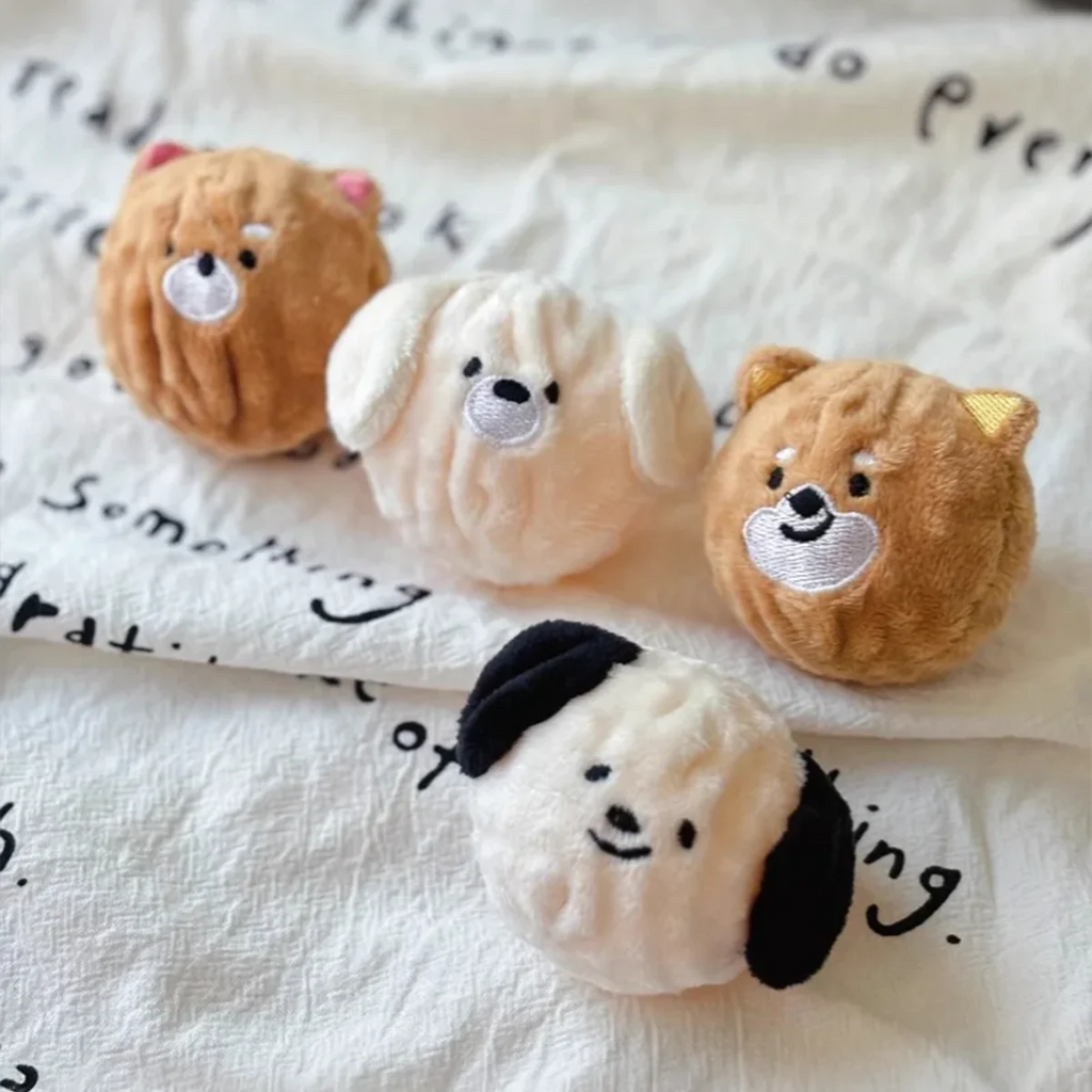 Spiked Squeaky Puppy Ball Toy for Teeth Cleaning