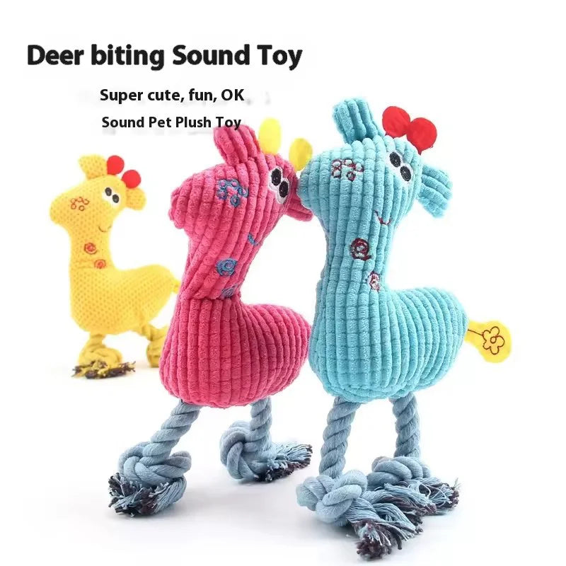 Cute Cartoon Plush Squeaky Toy for Dogs