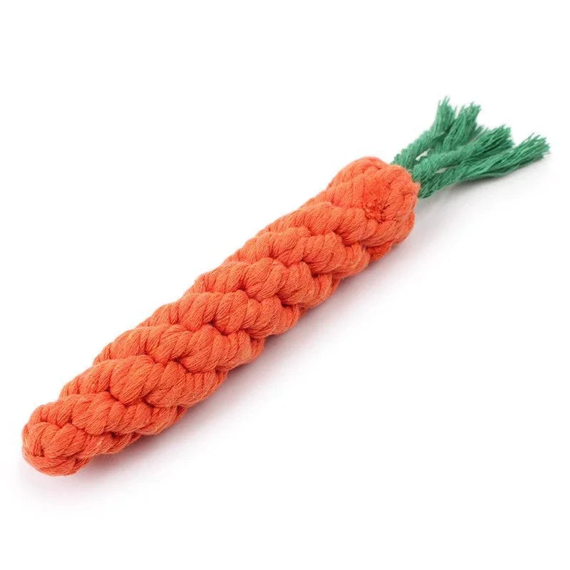 Carrot Rope Chew Toy for Dogs & Puppies