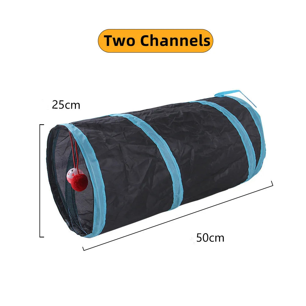 Foldable Cat Tunnel Play Toy for Indoor Cats