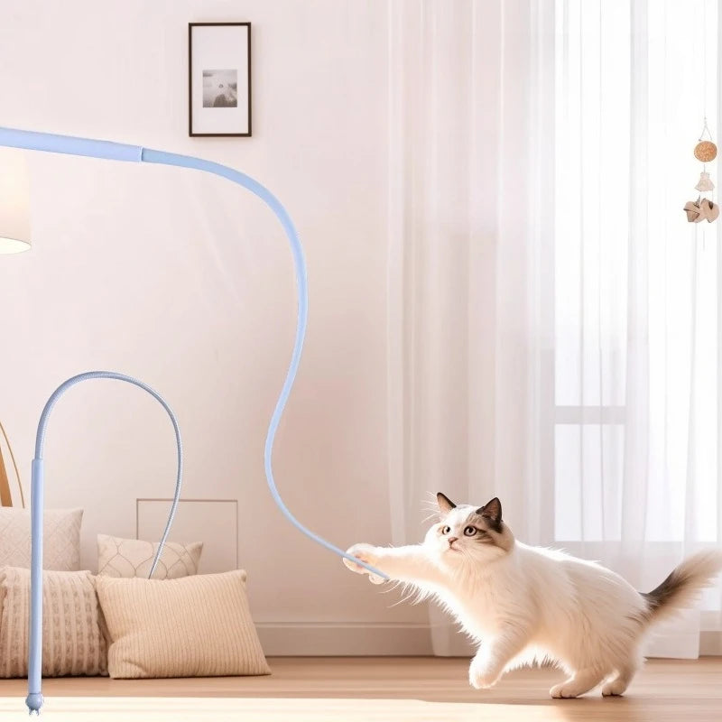 Interactive Silicone Mouse Tail Cat Teaser Toy