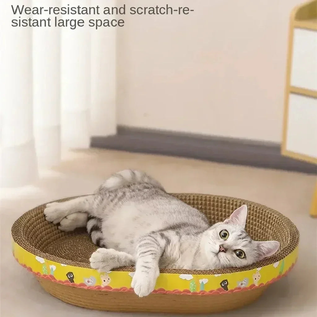 Oval Cat Scratching Board & Lounger