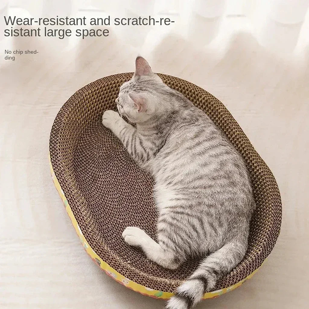 Oval Cat Scratching Board & Lounger