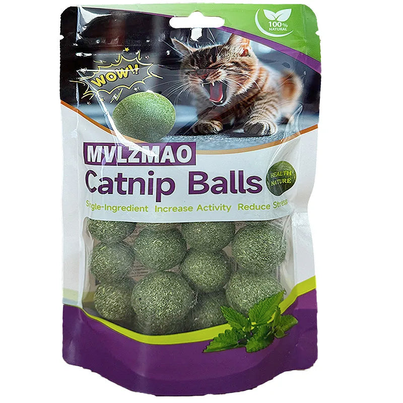 Edible Mint Catnip Ball Toy for Cats